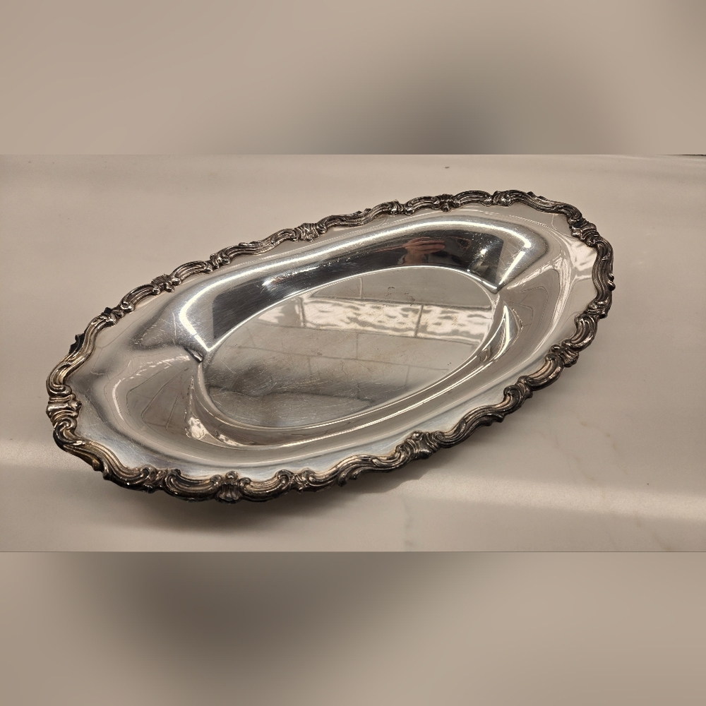 Elegant Silver Plated Serving Tray